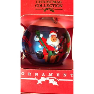 Vintage 1992 Disney's Collection Glass Ball Ornament, Merry Christmas Happy New